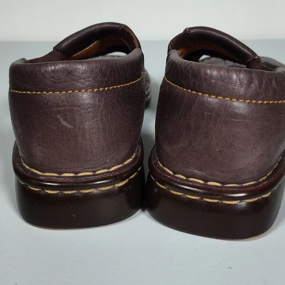 Born brown leather open toe open side sandal shoes 6.5 - Picture 6 of 12